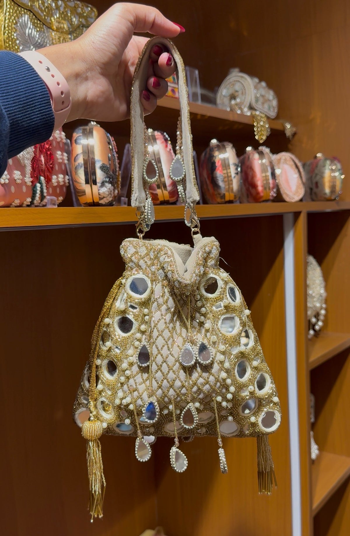 Luxury Handcrafted Beaded Potli Bag