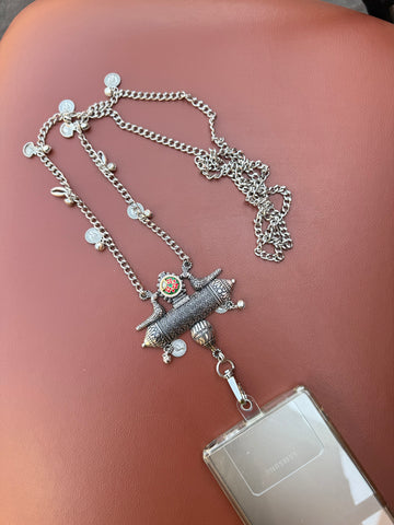 Trendy Metal Chain Lanyard with Stylish Pendant for Women | Durable Daily Use Hanging Chain for Mobile, Card Holder & Accessories