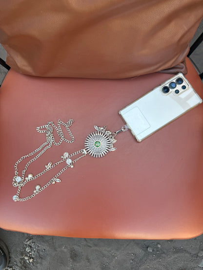 Trendy Metal Chain Lanyard with Stylish Pendant for Women | Durable Daily Use Hanging Chain for Mobile, Card Holder & Accessories