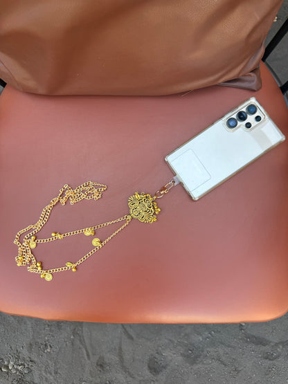 Trendy Metal Chain Lanyard with Stylish Pendant for Women | Durable Daily Use Hanging Chain for Mobile, Card Holder & Accessories