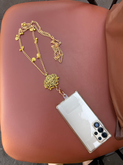 Trendy Metal Chain Lanyard with Stylish Pendant for Women | Durable Daily Use Hanging Chain for Mobile, Card Holder & Accessories