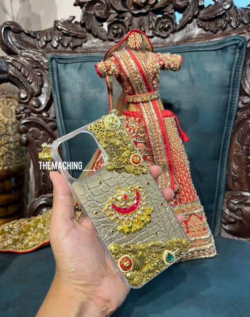 Leather Gold With Handle Luxury Fancy Phone Case