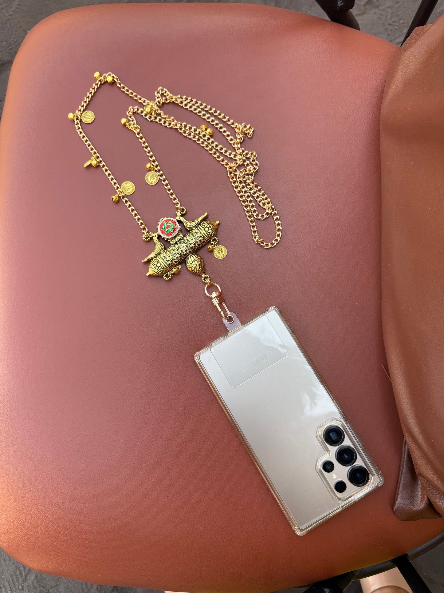 Trendy Metal Chain Lanyard with Stylish Pendant for Women | Durable Daily Use Hanging Chain for Mobile, Card Holder & Accessories