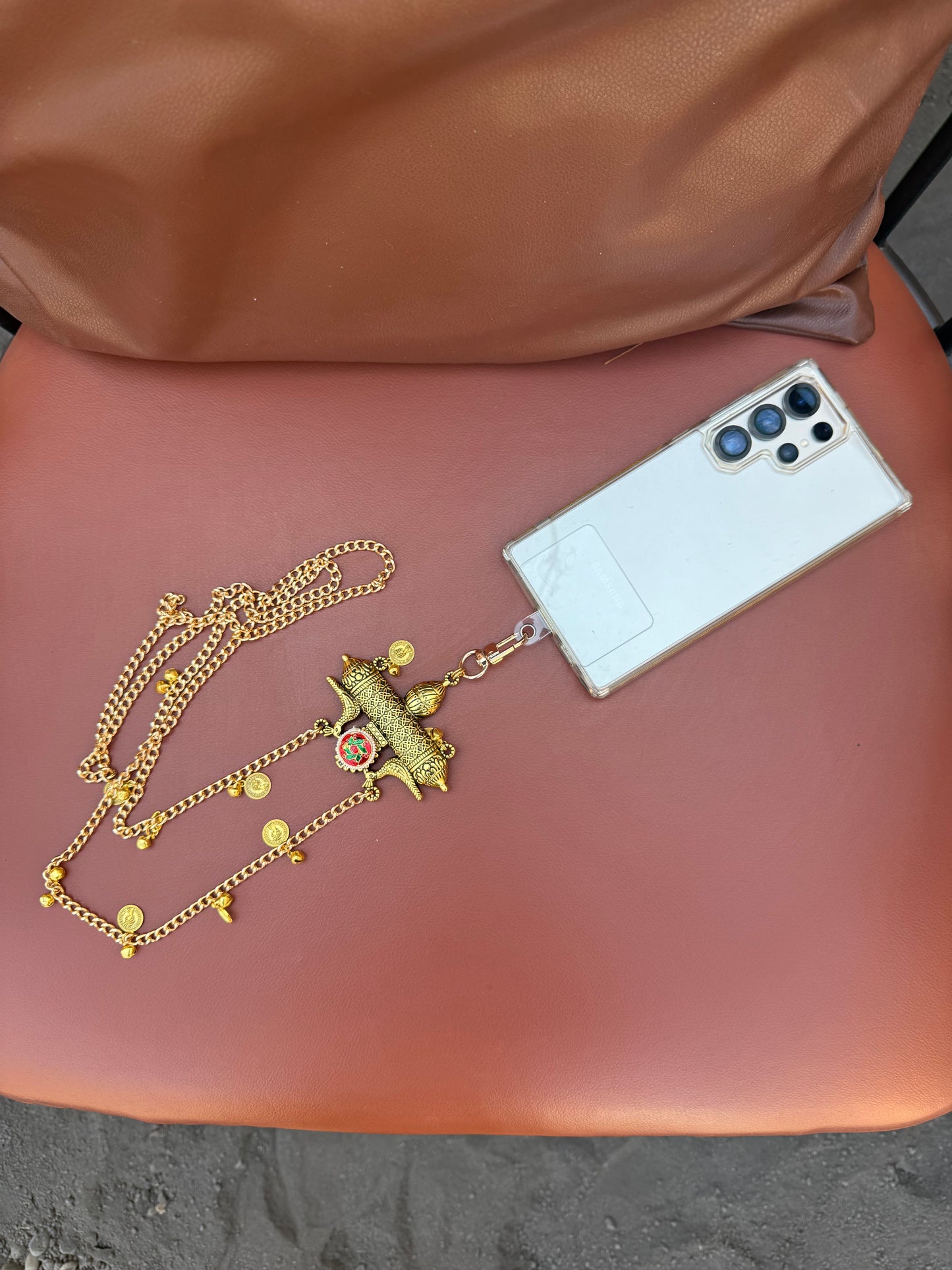 Trendy Metal Chain Lanyard with Stylish Pendant for Women | Durable Daily Use Hanging Chain for Mobile, Card Holder & Accessories