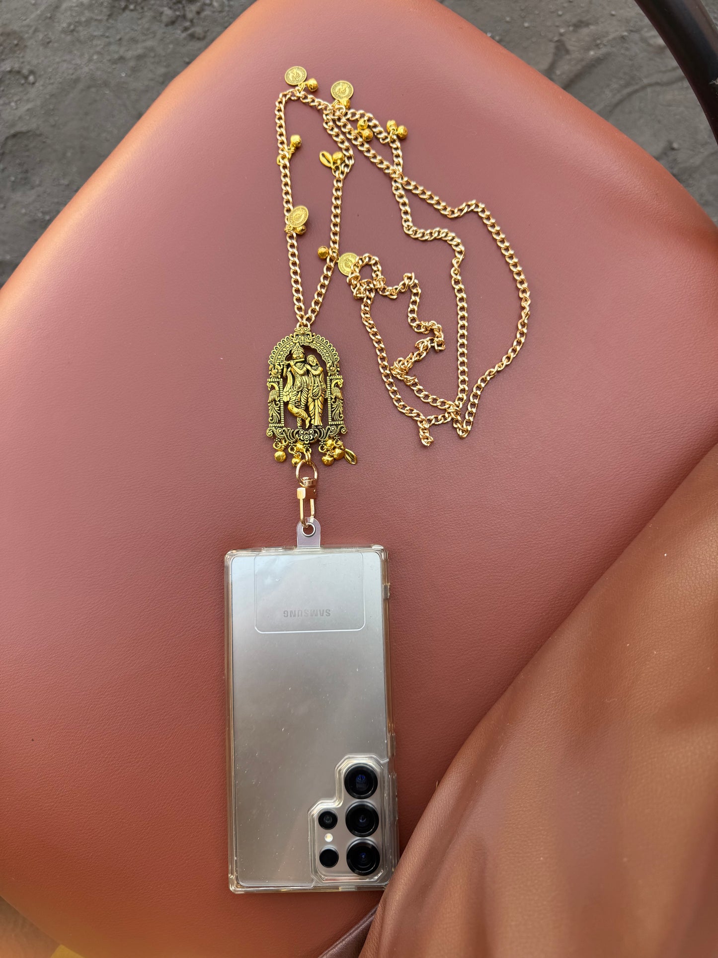 Trendy Metal Chain Lanyard with Stylish Pendant for Women | Durable Daily Use Hanging Chain for Mobile, Card Holder & Accessories