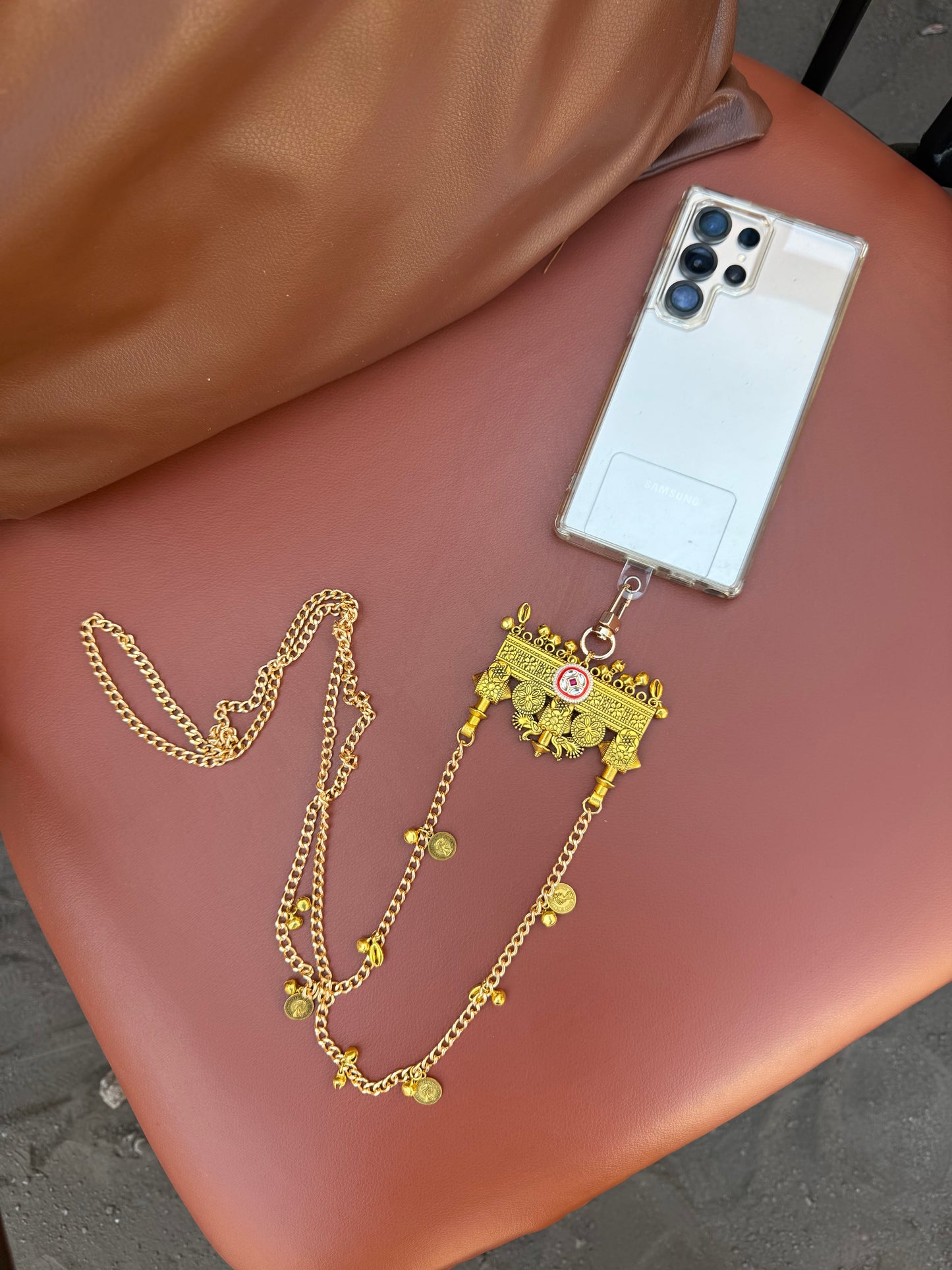 Trendy Metal Chain Lanyard with Stylish Pendant for Women | Durable Daily Use Hanging Chain for Mobile, Card Holder & Accessories