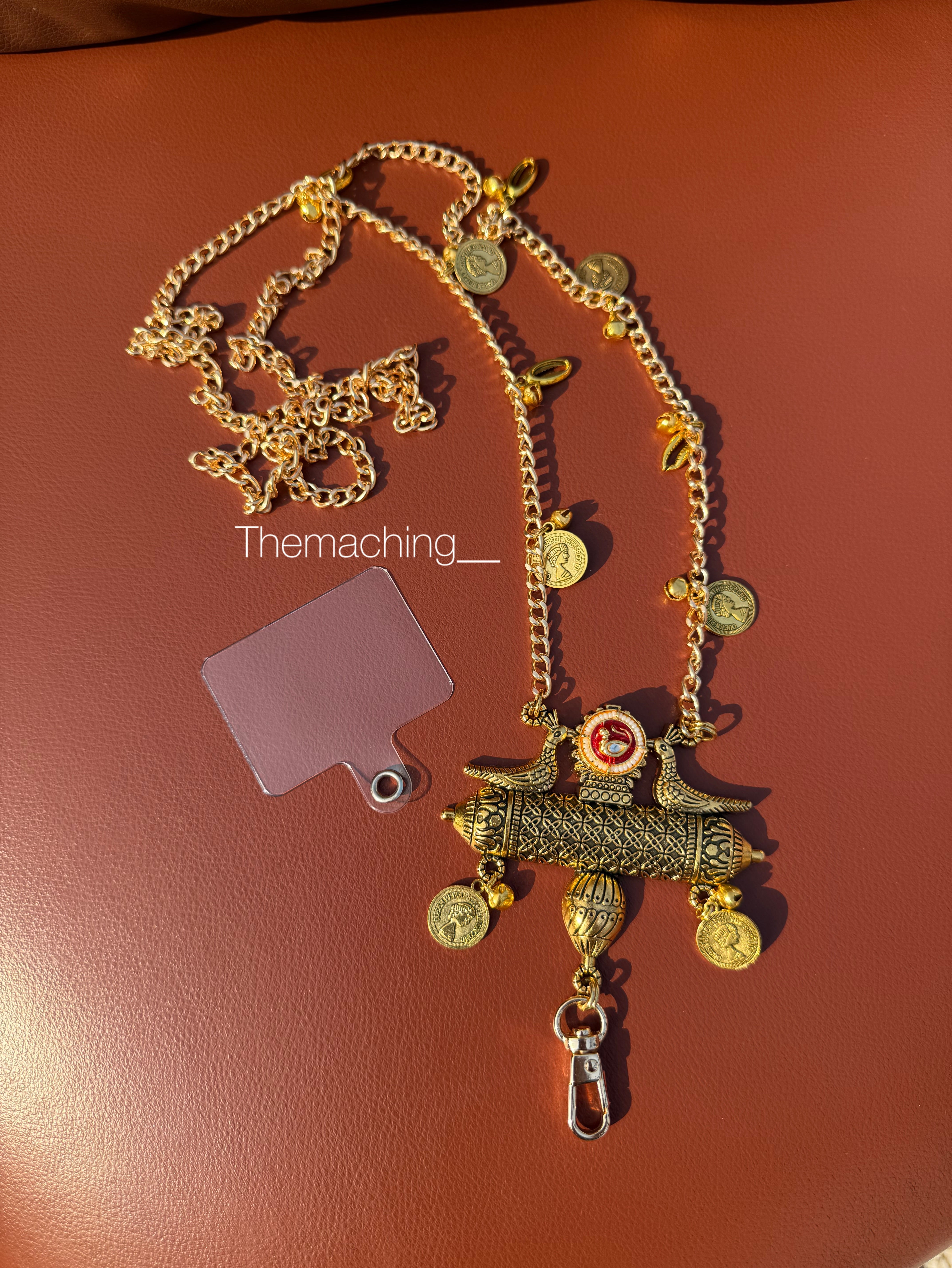 Trendy Metal Chain Lanyard with Stylish Pendant for Women | Durable Daily Use Hanging Chain for Mobile, Card Holder & Accessories