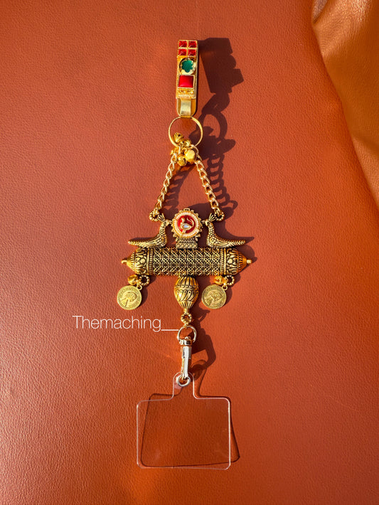 Gold Waist Juda with Stylish Pendant for Women | Durable Daily Use Hanging Chain for Mobile, Card Holder & Accessories