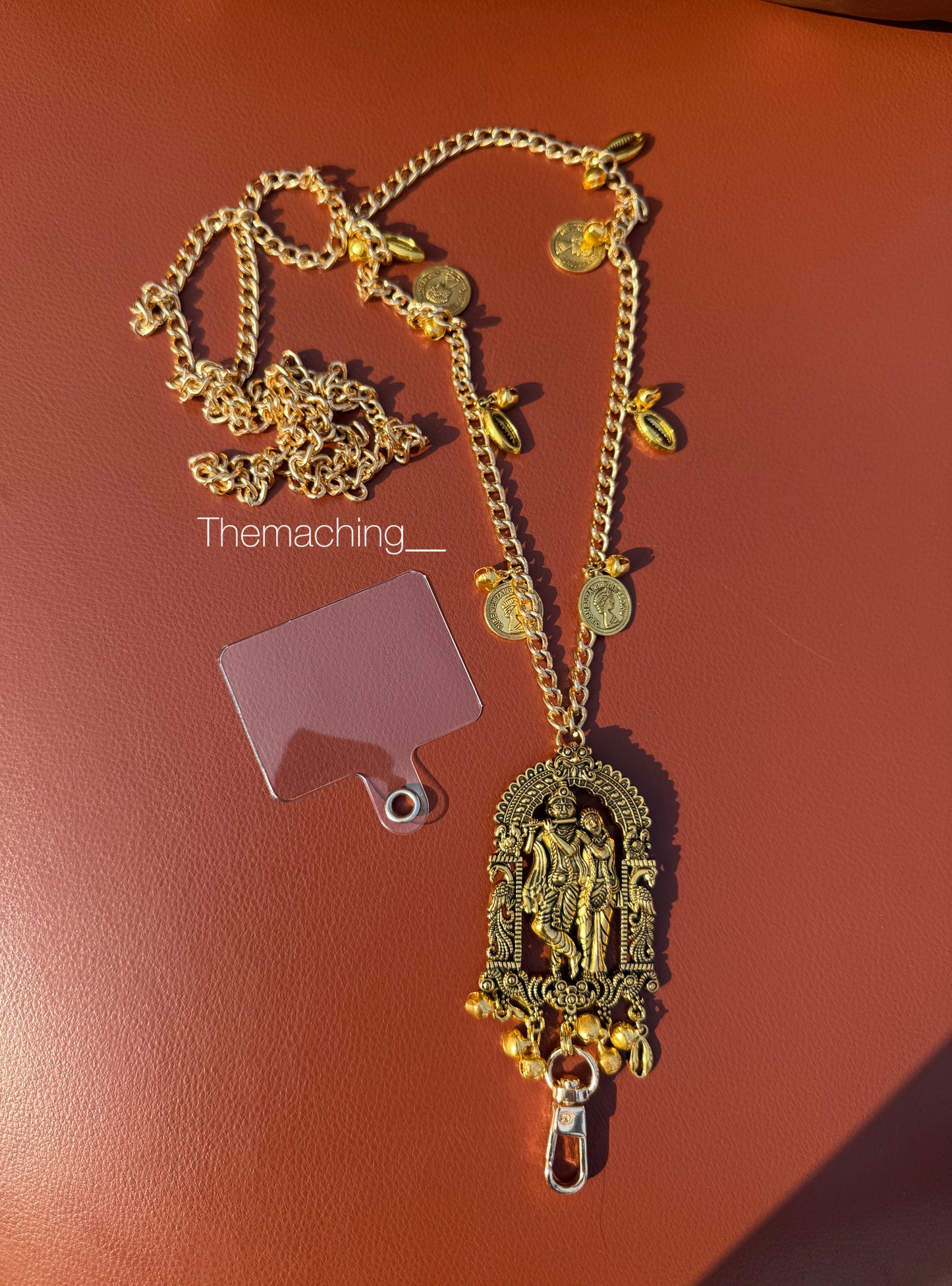 Trendy Metal Chain Lanyard with Stylish Pendant for Women | Durable Daily Use Hanging Chain for Mobile, Card Holder & Accessories