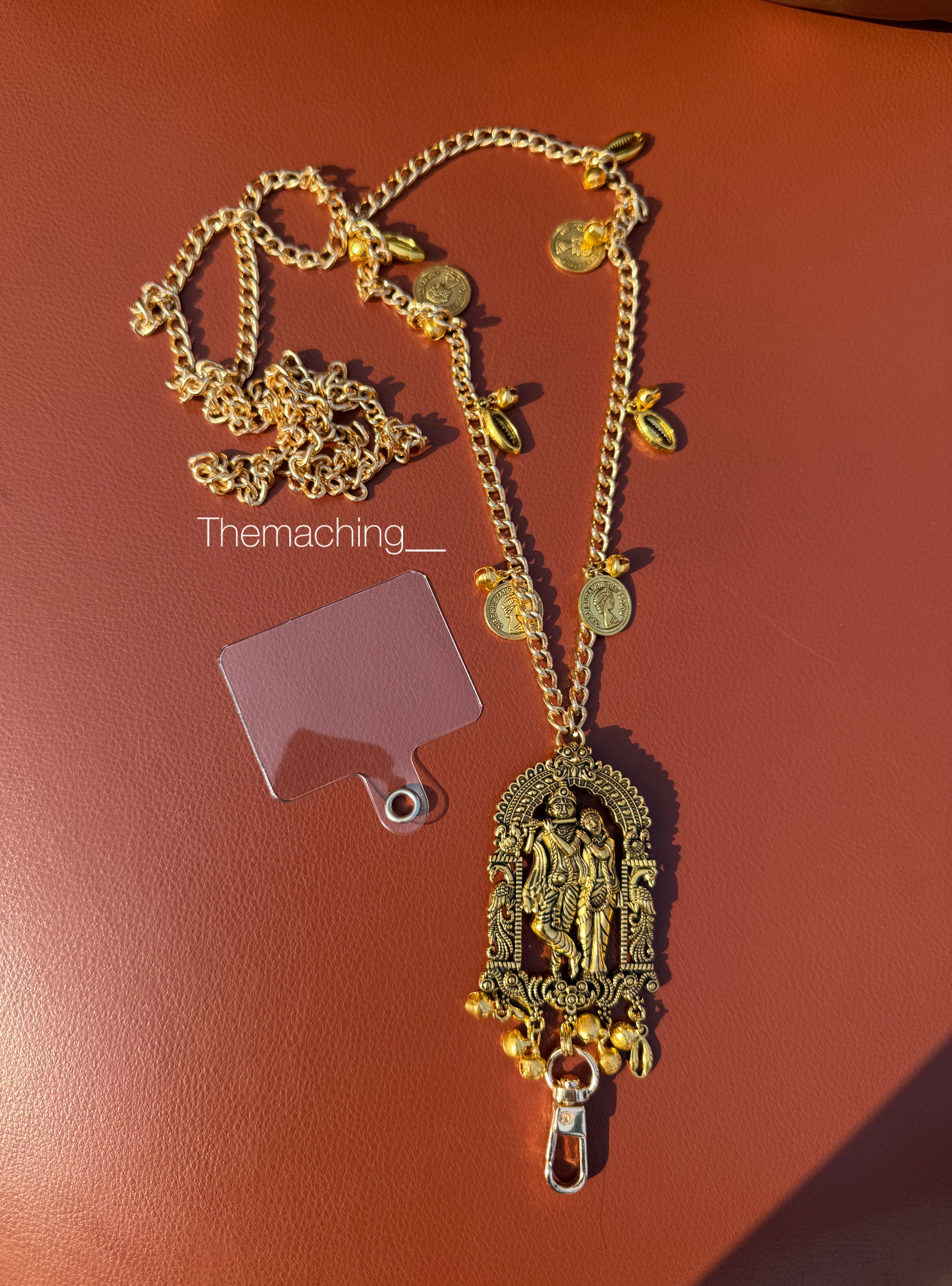 Trendy Metal Chain Lanyard with Stylish Pendant for Women | Durable Daily Use Hanging Chain for Mobile, Card Holder & Accessories