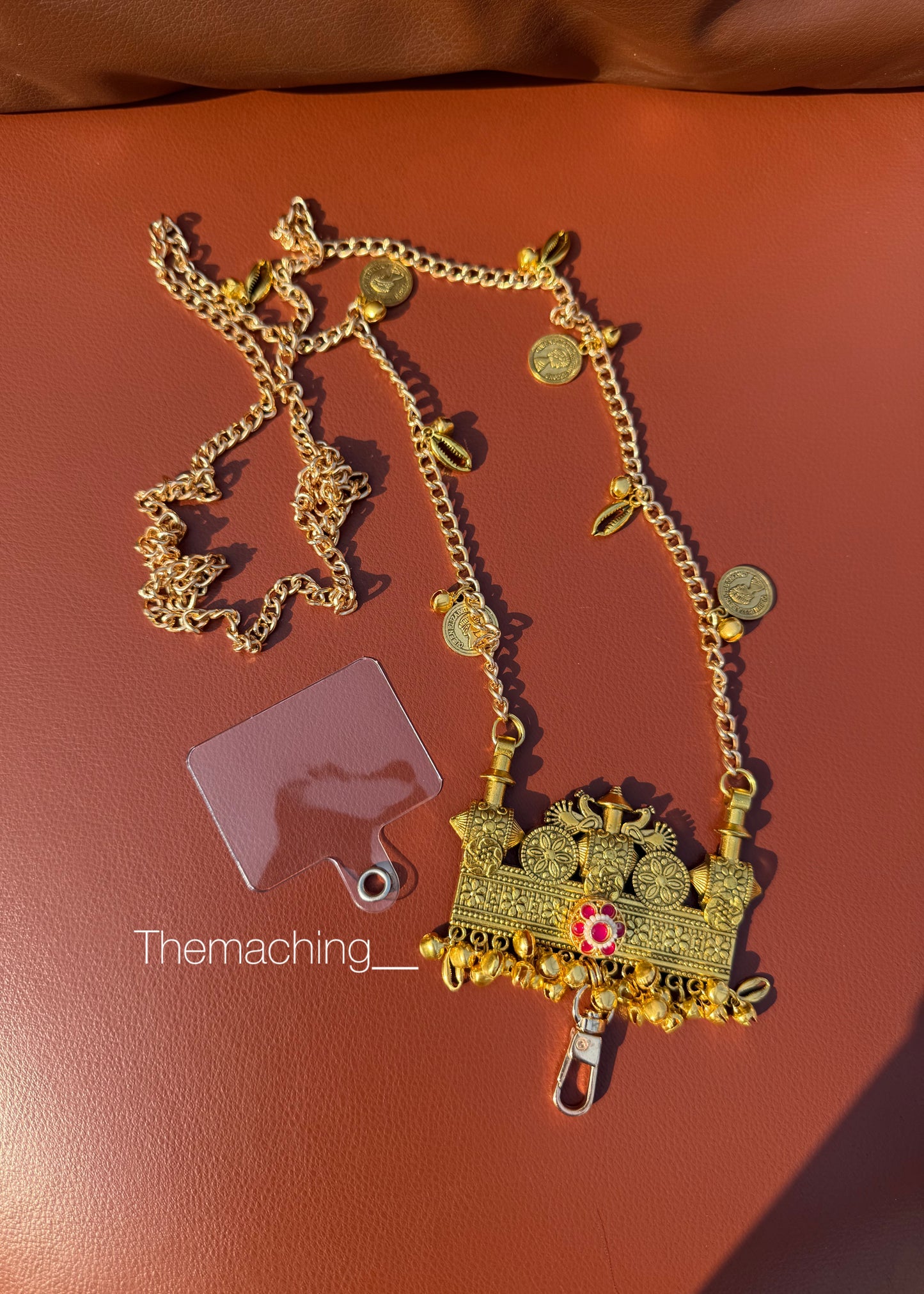 Trendy Metal Chain Lanyard with Stylish Pendant for Women | Durable Daily Use Hanging Chain for Mobile, Card Holder & Accessories