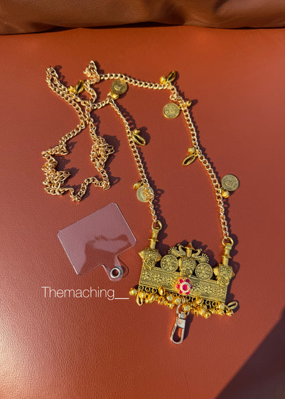 Trendy Metal Chain Lanyard with Stylish Pendant for Women | Durable Daily Use Hanging Chain for Mobile, Card Holder & Accessories