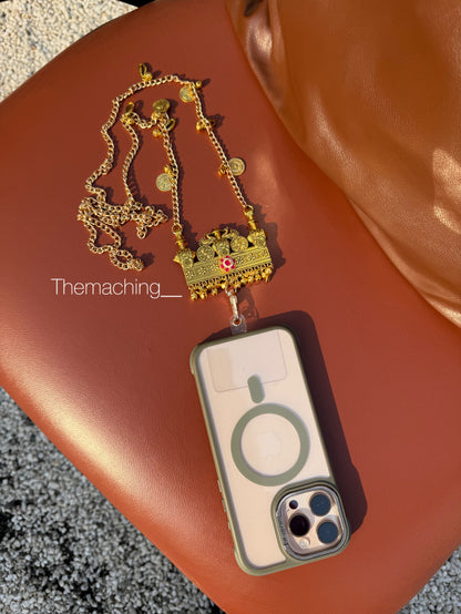 Trendy Metal Chain Lanyard with Stylish Pendant for Women | Durable Daily Use Hanging Chain for Mobile, Card Holder & Accessories