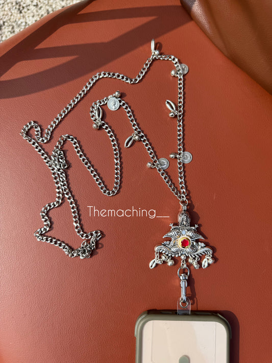 Trendy Metal Chain Lanyard with Stylish Pendant for Women | Durable Daily Use Hanging Chain for Mobile, Card Holder & Accessories