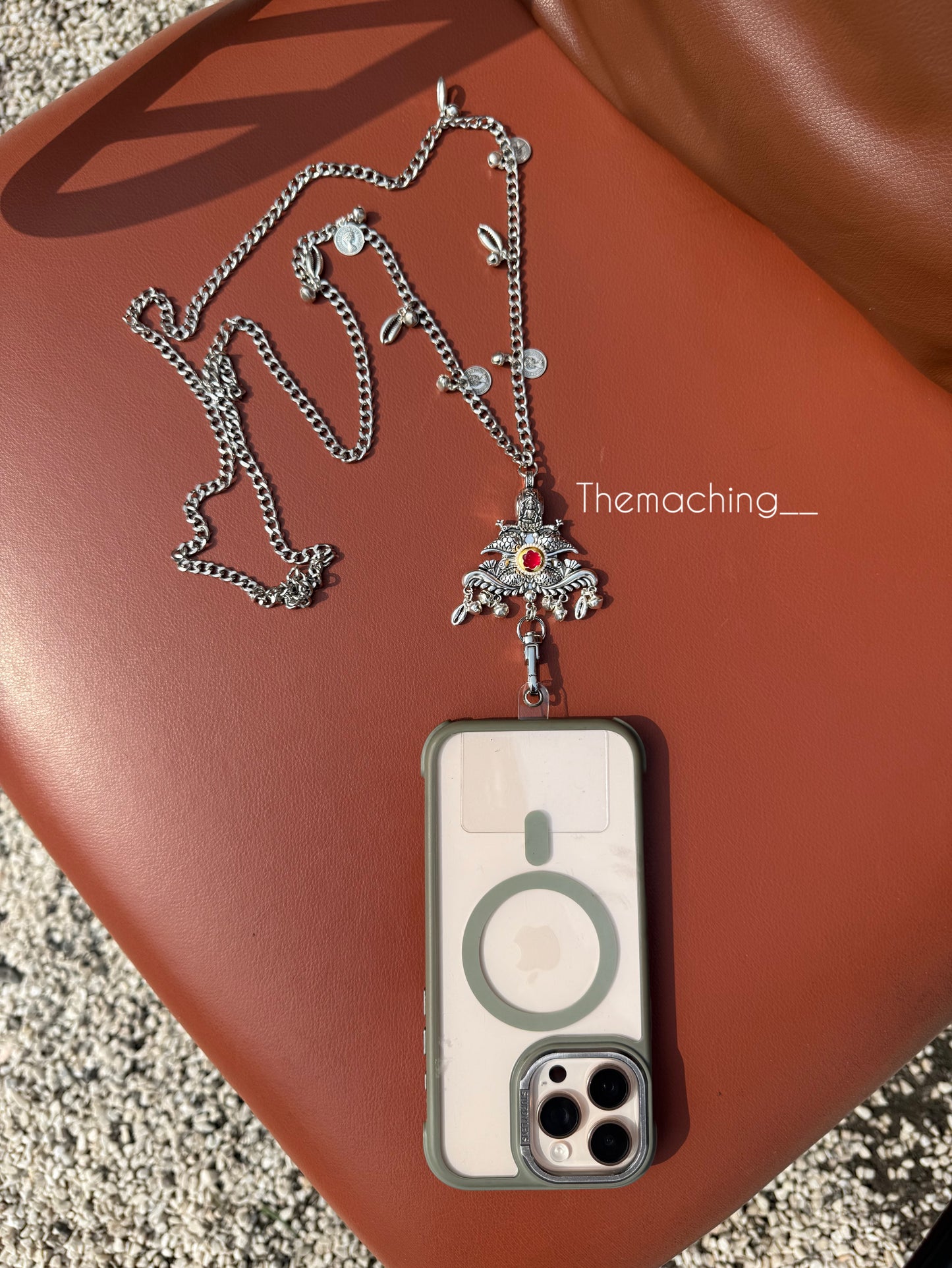 Trendy Metal Chain Lanyard with Stylish Pendant for Women | Durable Daily Use Hanging Chain for Mobile, Card Holder & Accessories