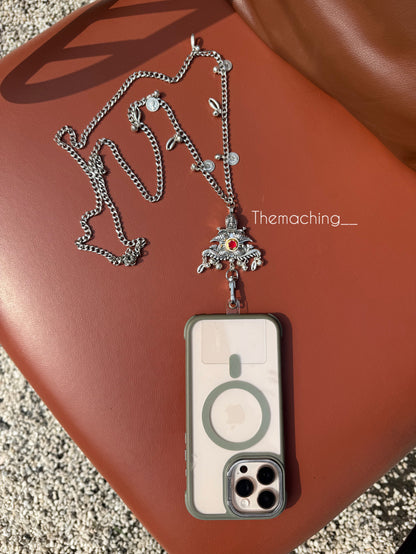 Trendy Metal Chain Lanyard with Stylish Pendant for Women | Durable Daily Use Hanging Chain for Mobile, Card Holder & Accessories