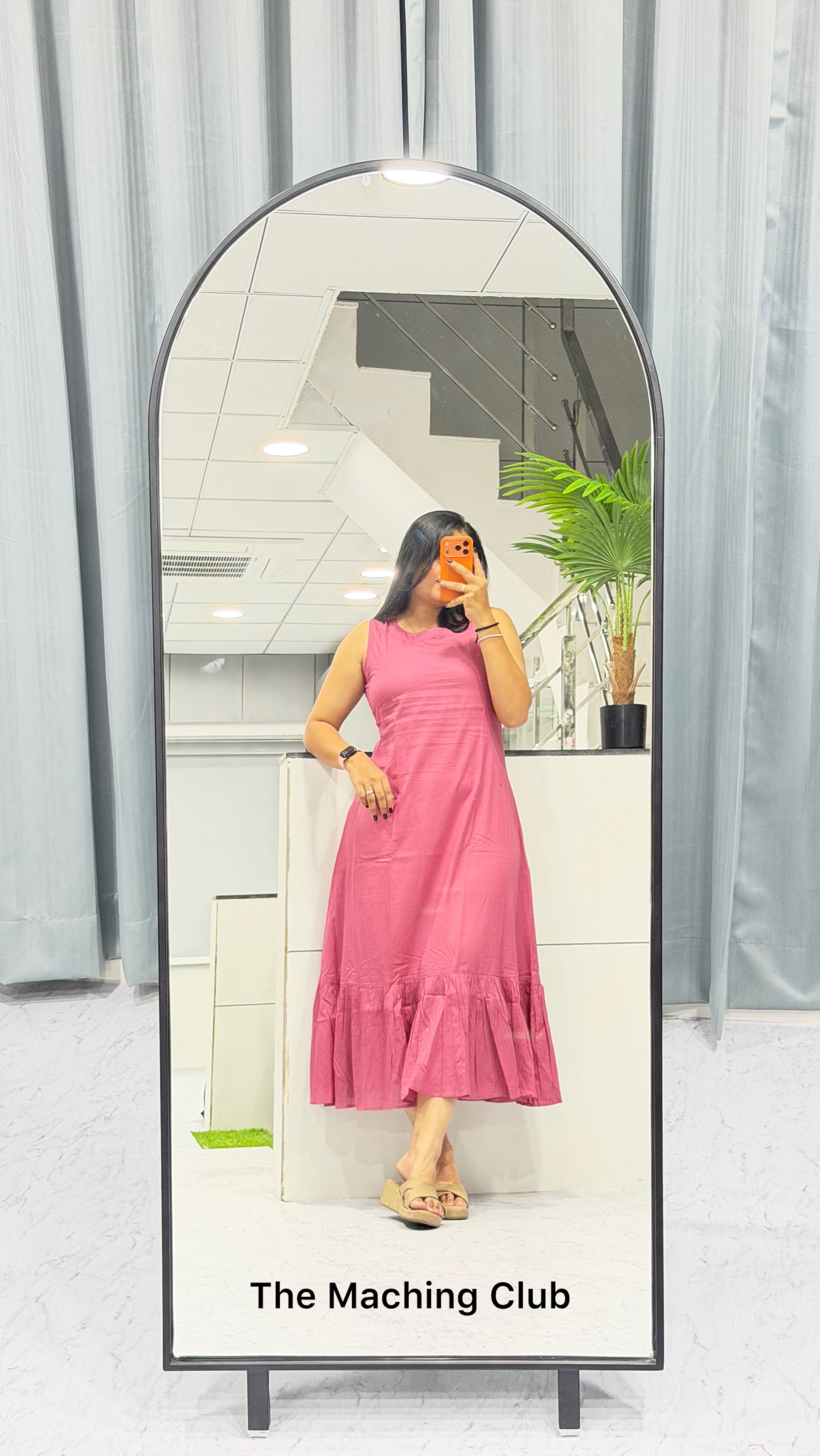 Women’s Ruffle Midi Dress | Casual One Piece By THE MACHING CLUB