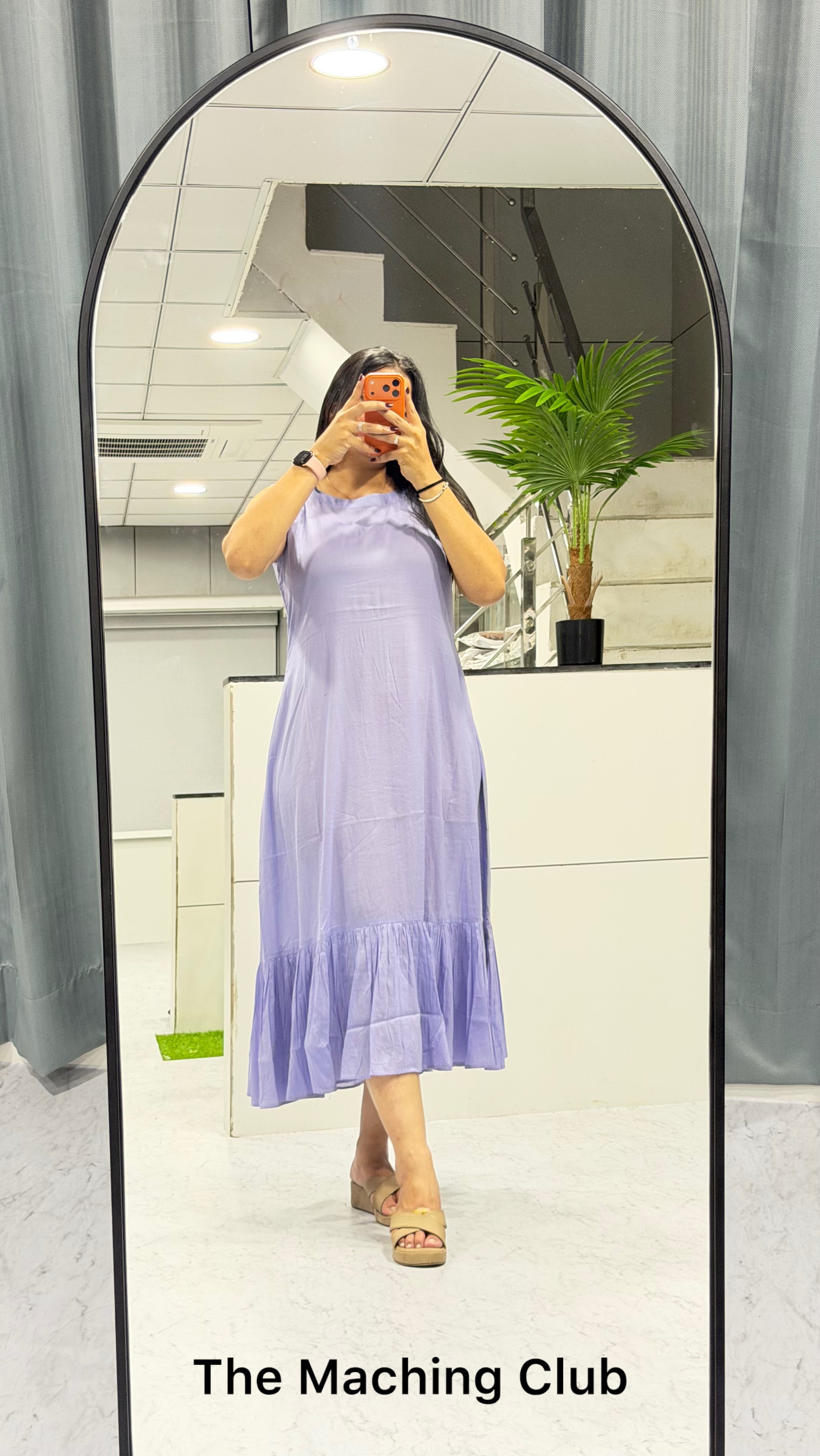 Women’s Ruffle Midi Dress | Casual One Piece By THE MACHING CLUB