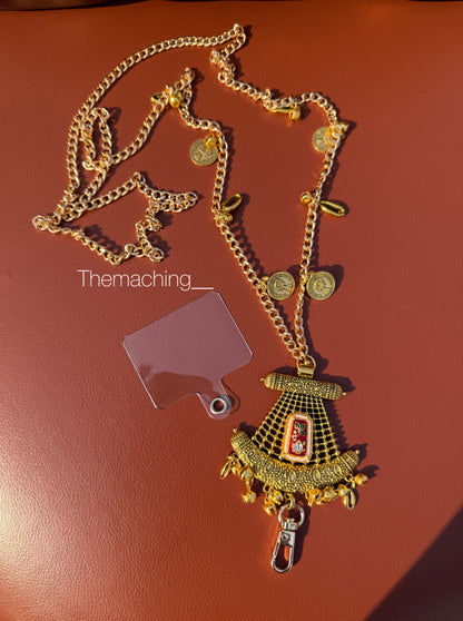 Trendy Metal Chain Lanyard with Stylish Pendant for Women | Durable Daily Use Hanging Chain for Mobile, Card Holder & Accessories