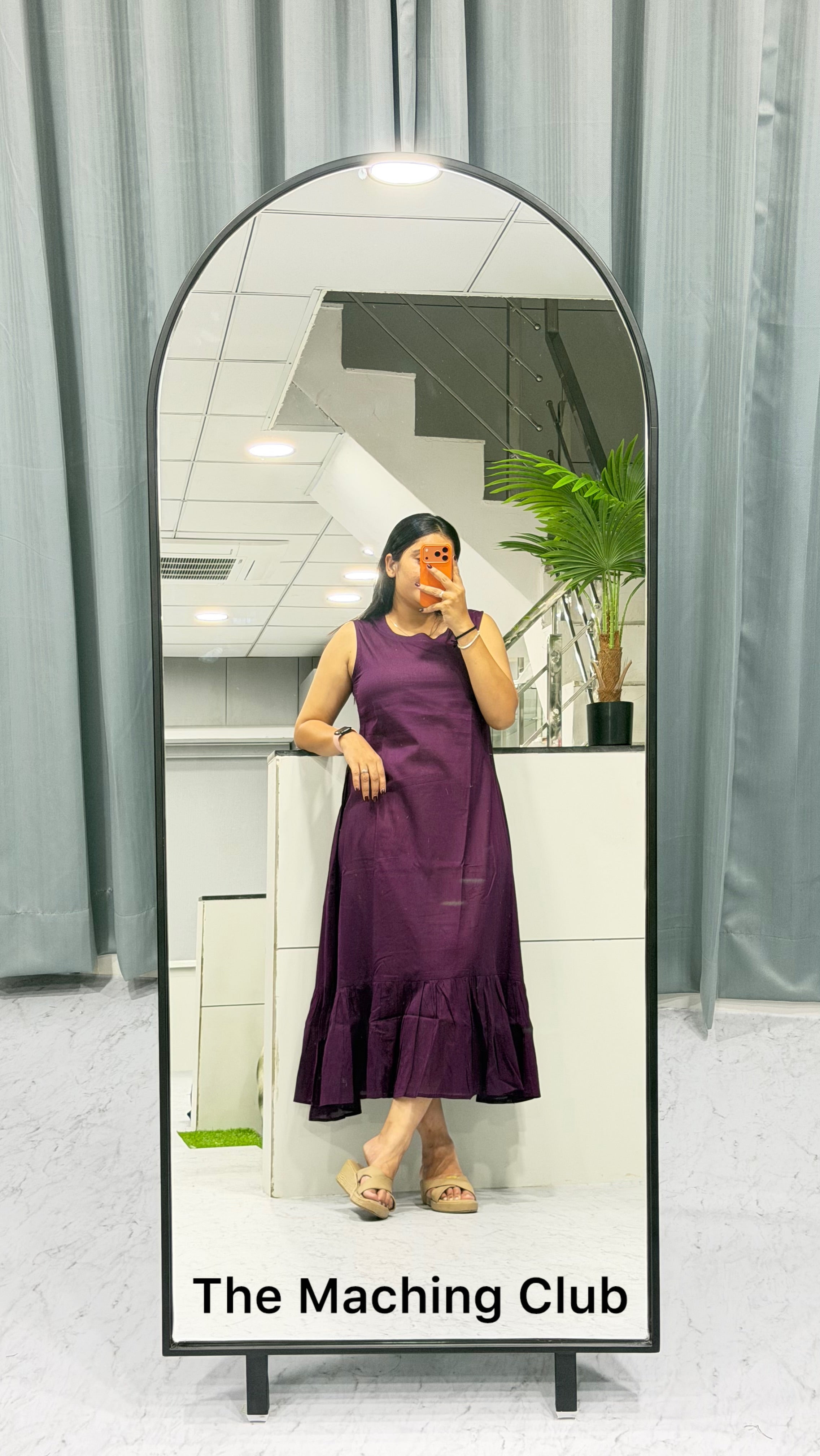 Women’s Ruffle Midi Dress | Casual One Piece By THE MACHING CLUB