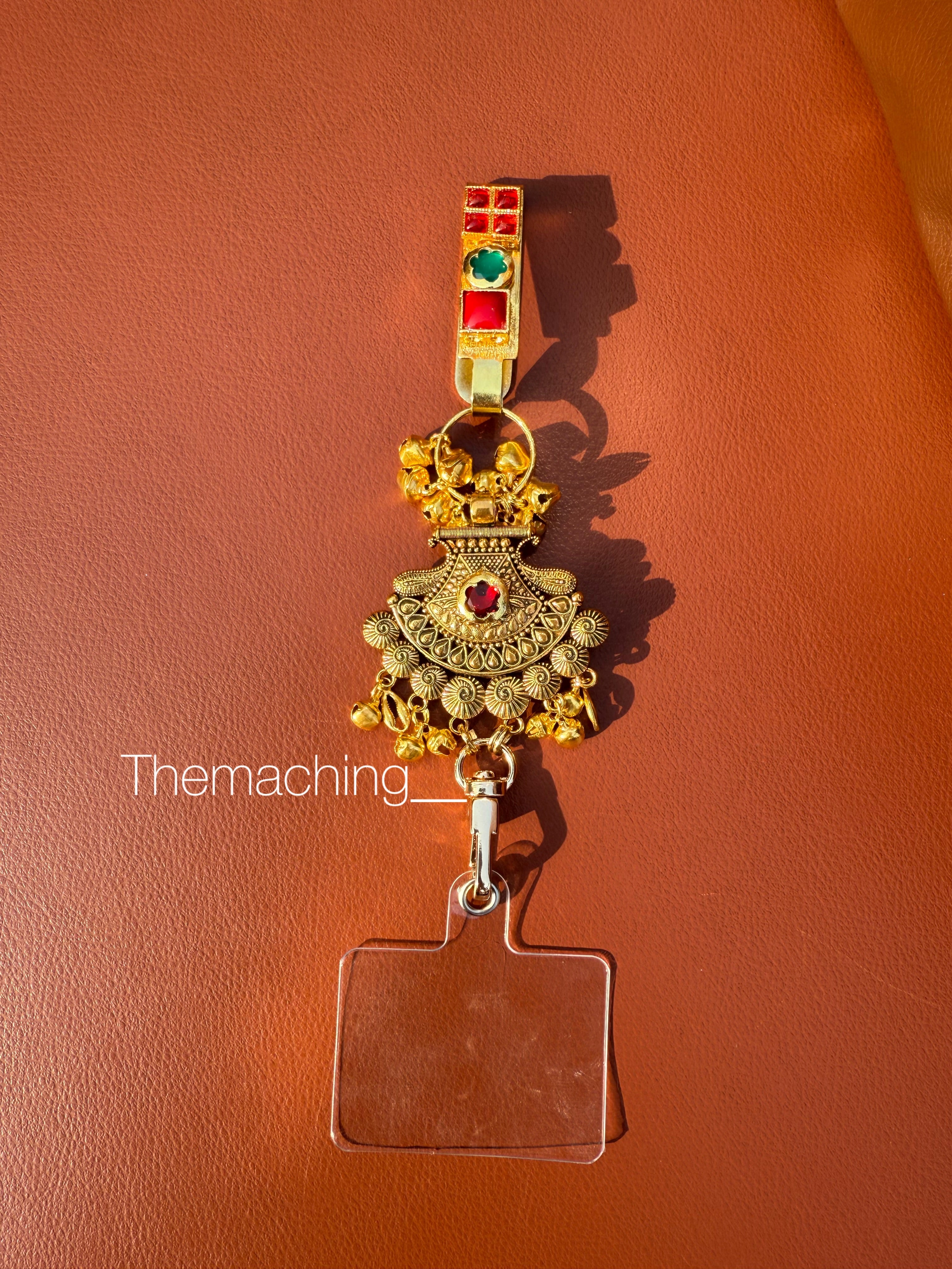 Gold Waist Juda with Stylish Pendant for Women | Durable Daily Use Hanging Chain for Mobile, Card Holder & Accessories