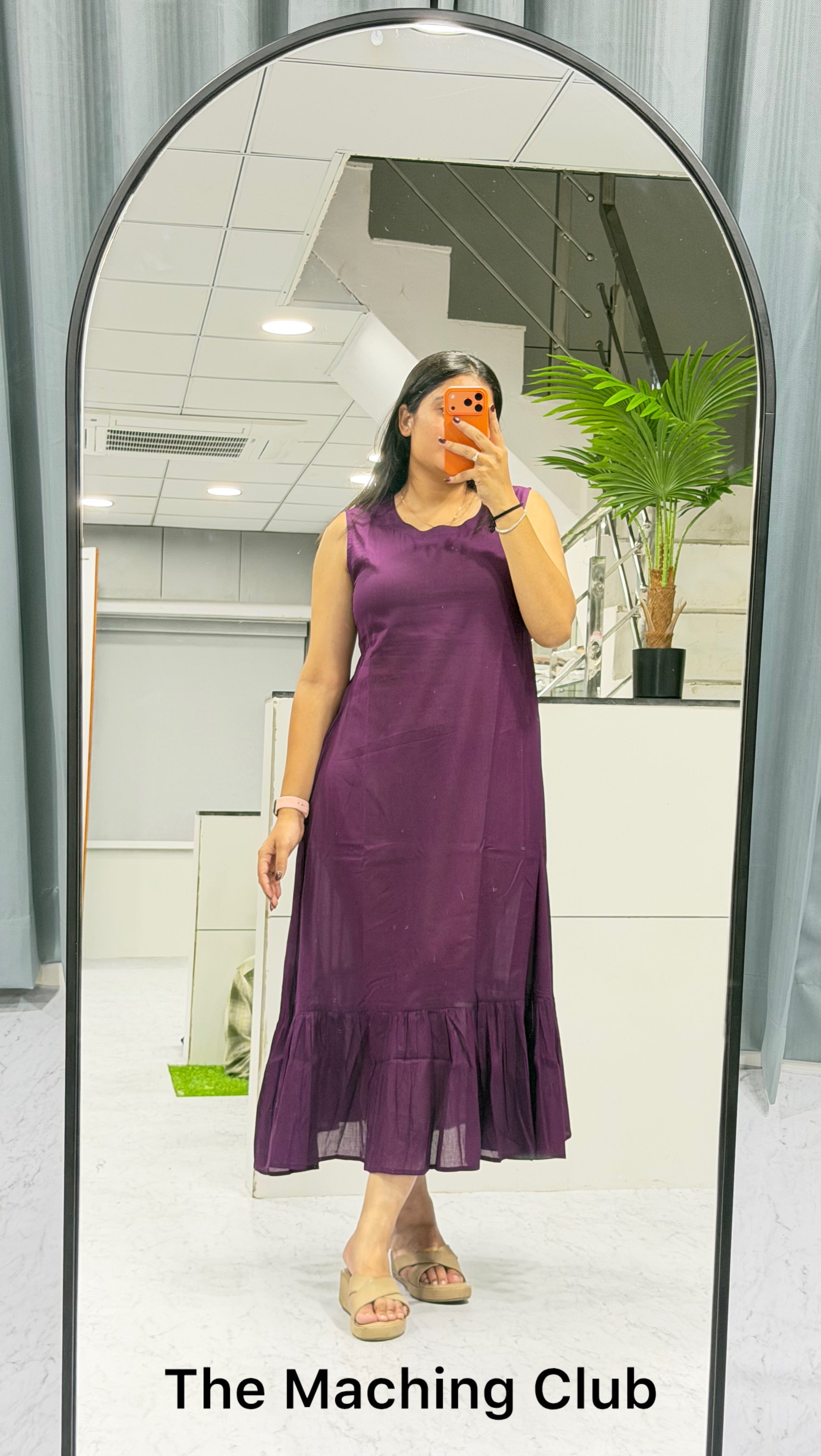 Women’s Ruffle Midi Dress | Casual One Piece By THE MACHING CLUB